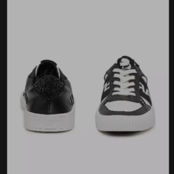 MICROSUEDE AND TUMBLED PU UPPER •KARL LAGERFELD LOGO PRINTED UPPER DETAIL •RHINE - Picture 4 of 6